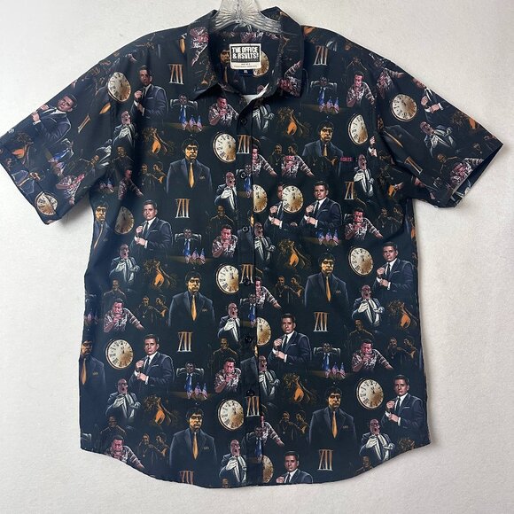 RSVLTS THE OFFICE THREAT LEVEL MIDNIGHT SHIRT MICHAEL JIM DWIGHT KUNU MENS XL - Picture 1 of 3